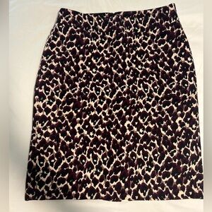 Ann Taylor size 4 deep purple Leopard Print Women's Skirt